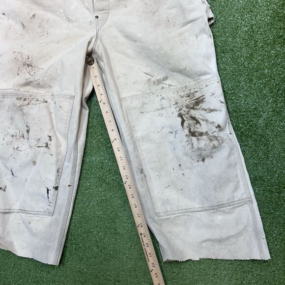 Carhartt Dungarees Adult 46x22 Overalls Double Knee Bib Duck Canvas USA Men - Picture 10 of 11